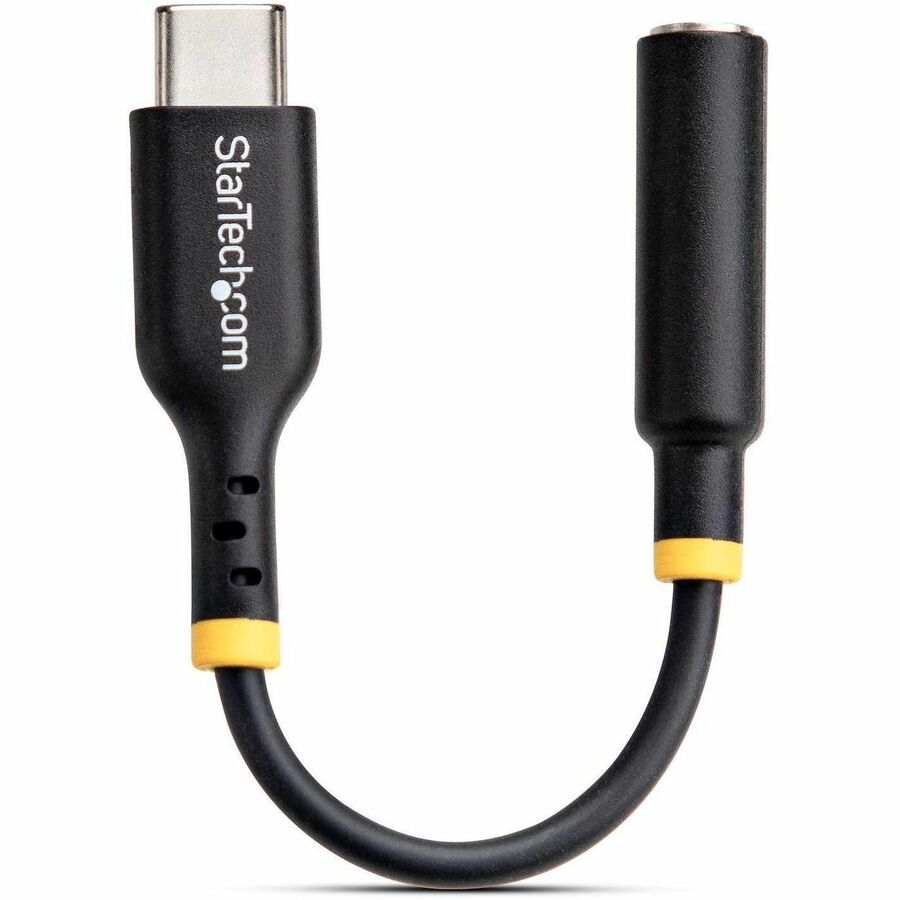 StarTech.com 5in (12.7cm) USB-C Audio Adapter to 3.5mm Headphone/Headset Jack, USB Type-C Aux Dongle, 32-bit DAC, For Laptop/Phone/Tablet - USBCAUDIO2