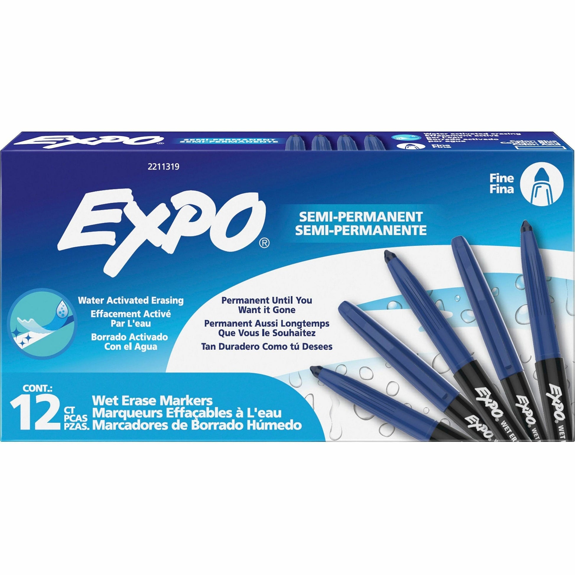 Expo Wet Erase Markers, Fine Tip