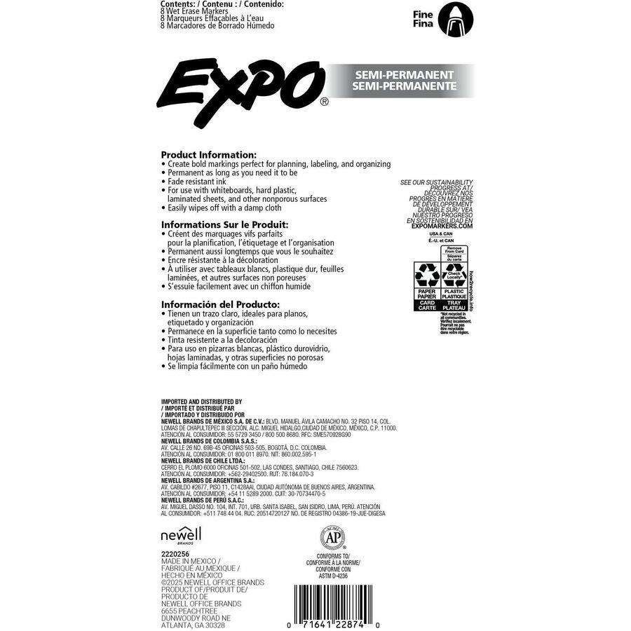 Expo Wet Erase Markers, Fine Tip - 2211317