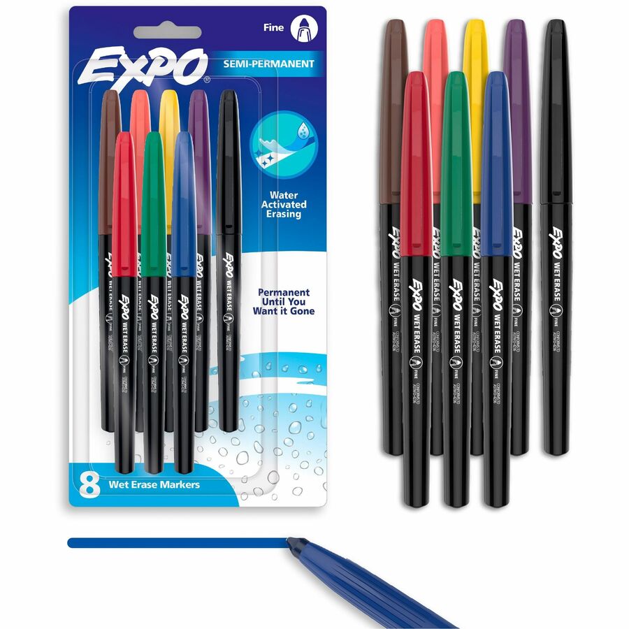 Expo Wet Erase Markers, Fine Tip - 2211317