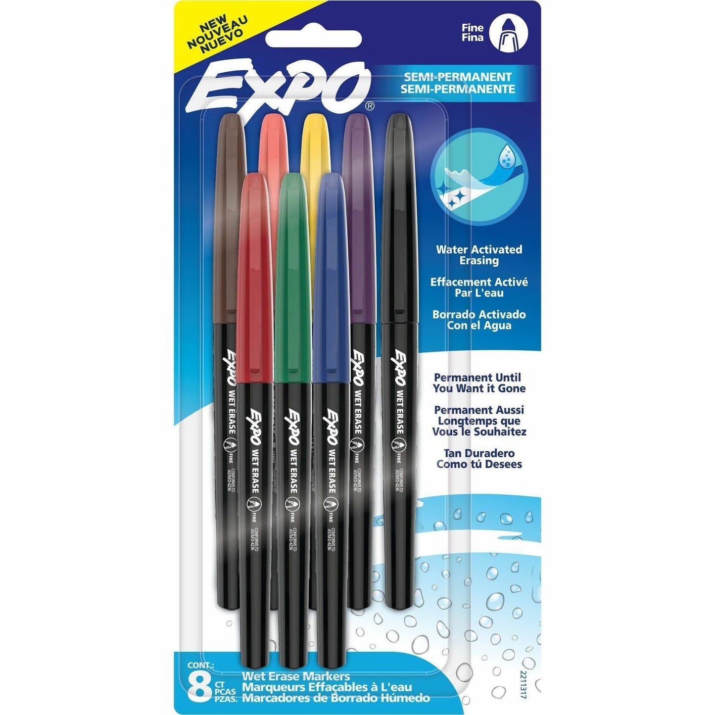 Expo Wet Erase Markers, Fine Tip