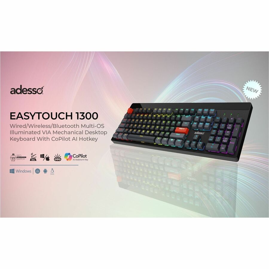 Adesso Easy Touch 1300 Keyboard - EASYTOUCH 1300