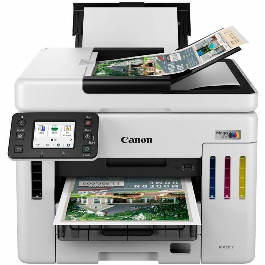 Canon MAXIFY GX7120 Wired & Wireless MegaTank Inkjet Multifunction Printer - Color - 6880C003