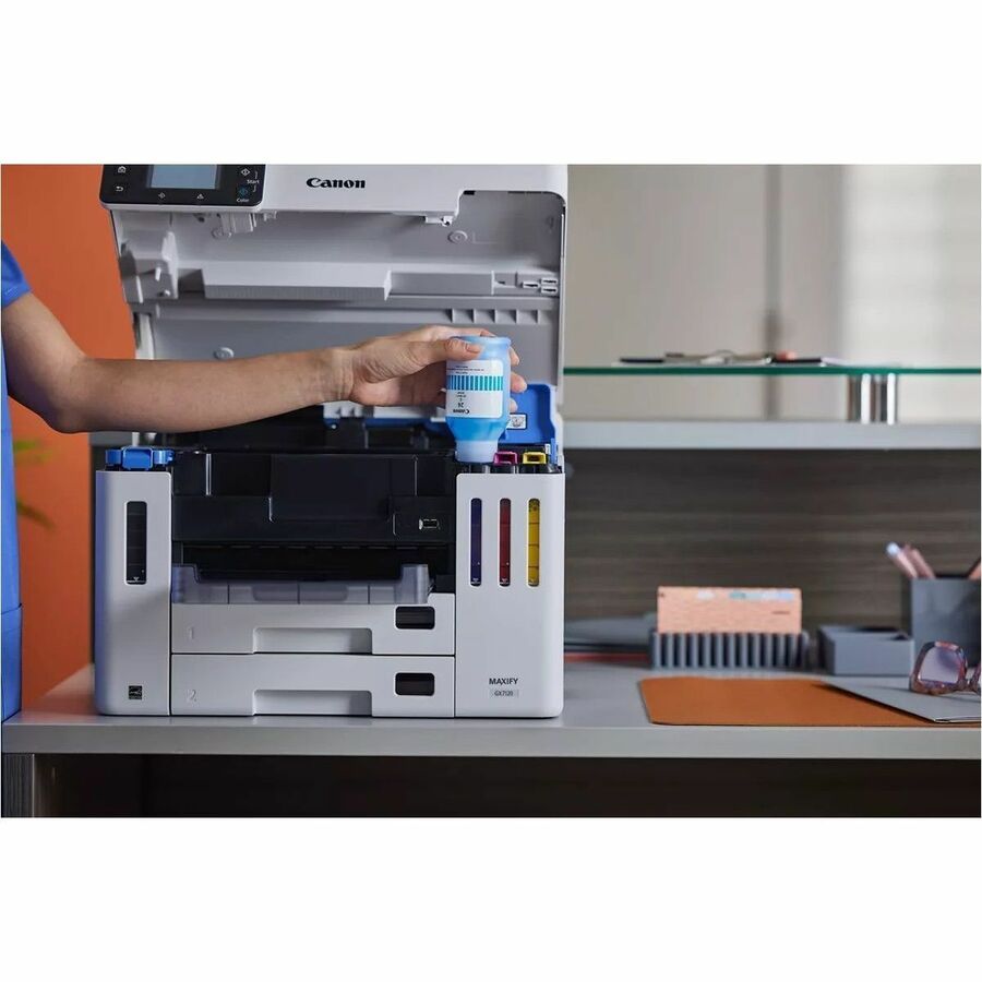 Canon MAXIFY GX7120 Wired & Wireless MegaTank Inkjet Multifunction Printer - Color - 6880C003