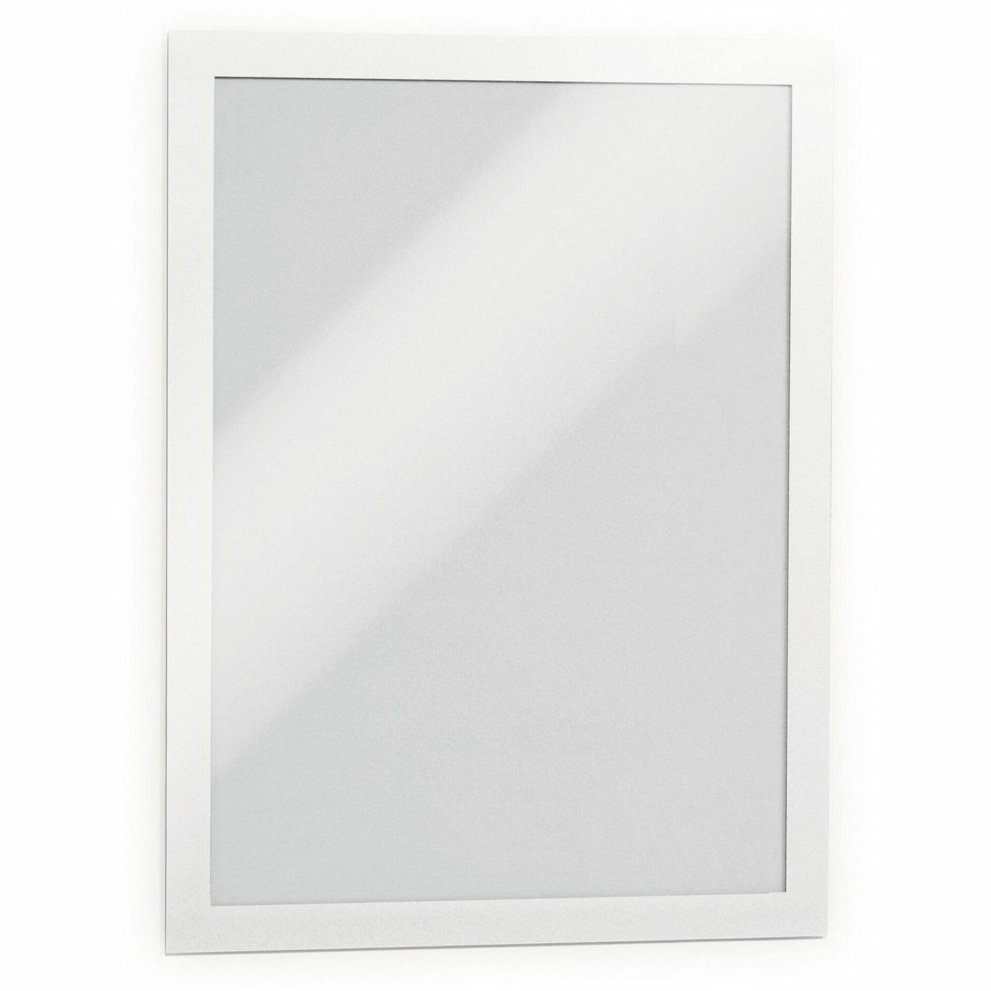 Self-adhesive A4 info-frame with magnetic, fold-up front. Ideal for non-permanent displays.