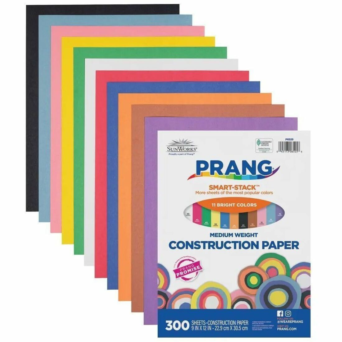 Prang Construction Paper Smart-Stack Assortments