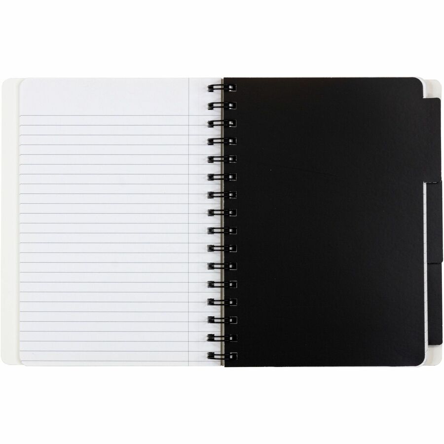 Cambridge Tabbed Notebook, Small, black, 8x6 - 590535