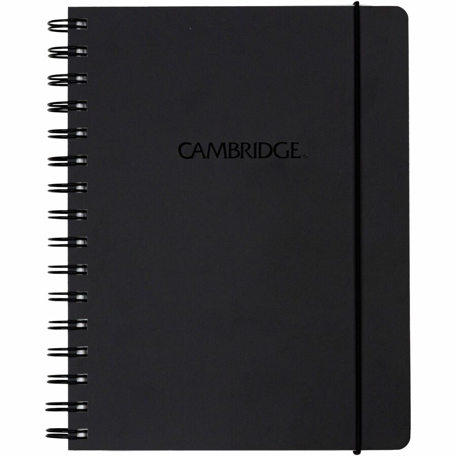 Cambridge Tabbed Notebook, Small, black, 8x6 - 590535