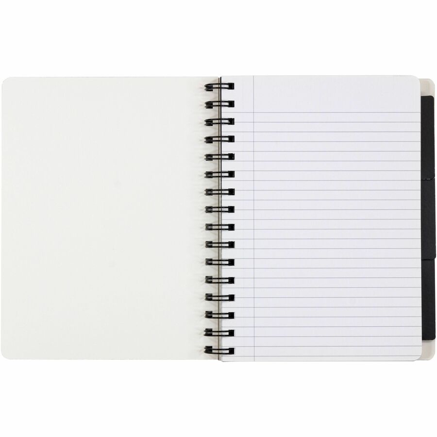 Cambridge Tabbed Notebook, Small, black, 8x6 - 590535