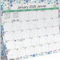 Blueline Wildflowers Monthly Wall Calendar. 15" x 12" , Bilingual - C171113B