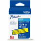 Brother Genuine P-touch TZe641 BK on YL Label Tape, Laminated, 18mmX8m