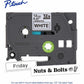 Brother Genuine P-touch TZe231 BK on WHT Label Tape, Laminated, 12mmX8m - TZE231G