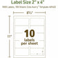 Avery&reg; Eco-Friendly Shipping Labels for Laser and Inkjet Printers, 2" x 4" - 48163-NVXC