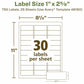 Avery&reg; Eco-Friendly Address Labels for Laser and Inkjet Printers, 1" x 2?" - 48160-NVXC
