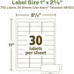 Avery&reg; Eco-Friendly Address Labels for Laser and Inkjet Printers, 1" x 2?" - 48160-NVXC