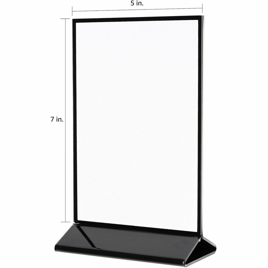 Deflecto Double-Sided Sign Holder w/Base - 4429