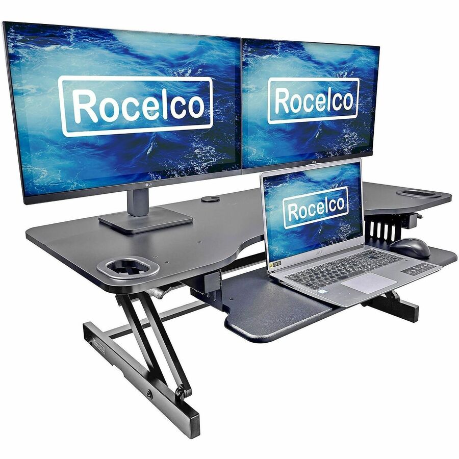 Rocelco ADR-45 45" Adjustable Desk Riser with EVR - R ADRB-45