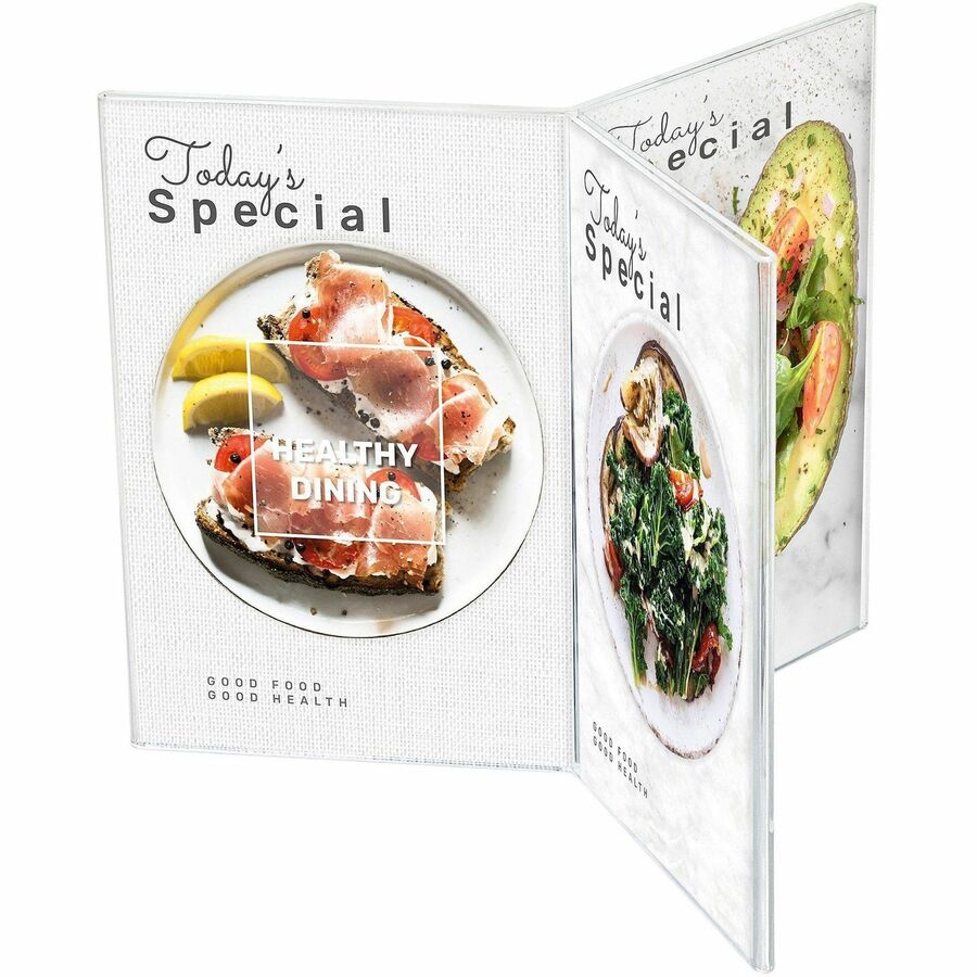Deflecto 6-Sided Sign/Menu Holder - 4443