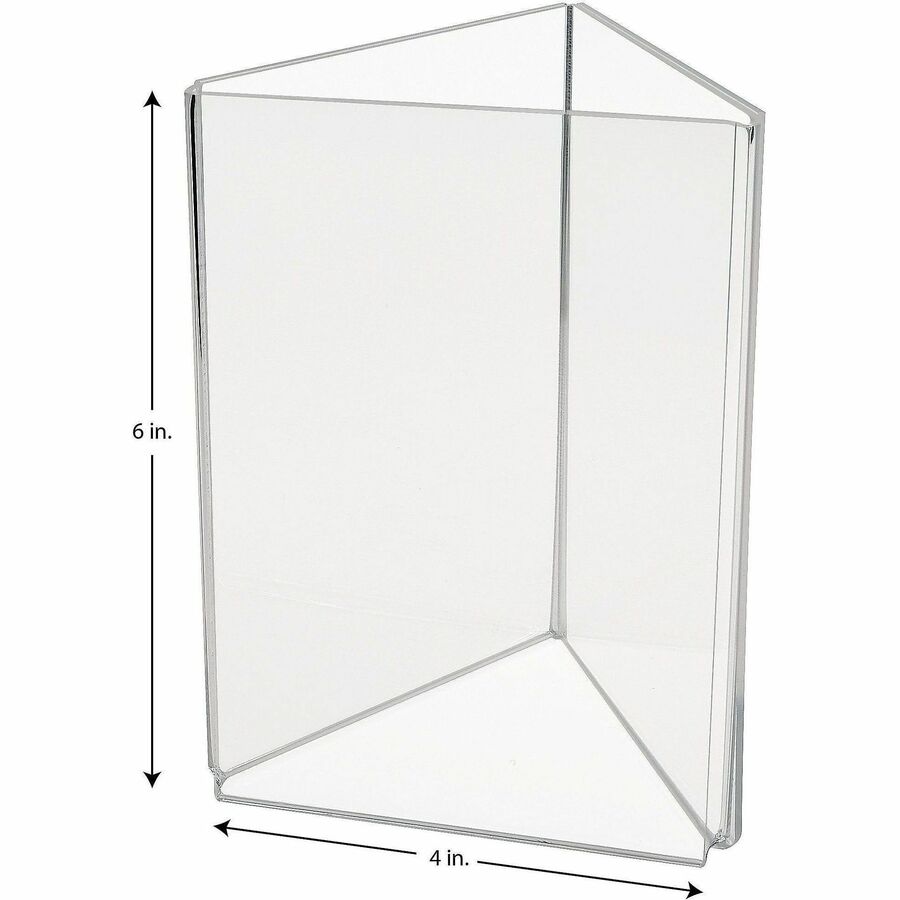 Deflecto 3-Sided Sign/Menu Holder - 4444