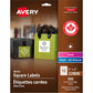 Avery&reg; Matte White Square Labels2" x 2"