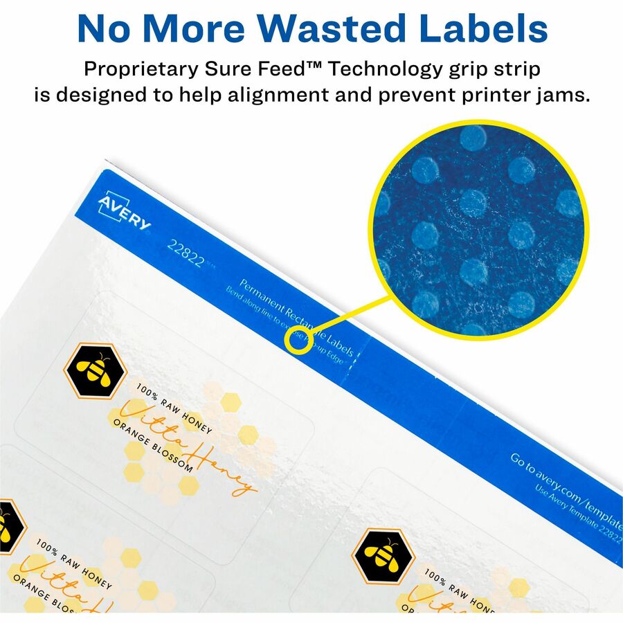 Avery&reg; Glossy Clear Rectangle Labels2" x 3" - 22822-NVXC