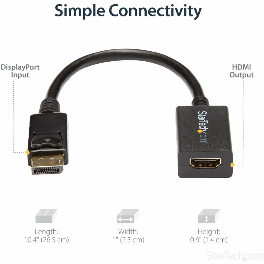 StarTech.com - DisplayPort to HDMI Converter - DP2HDMI2-NVXC