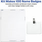 Avery&reg; Garment Friendly Clip Style Name Badge Kitfor Laser and Inkjet Printers - 74461-NVXC