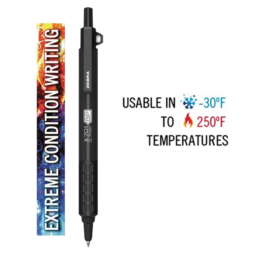 Zebra Steel 7 Series X-701 Retractable Ballpoint Pen - 29811-NVXC