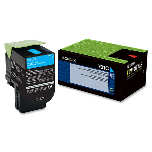 Lexmark Unison 701C Original Standard Yield Laser Toner Cartridge - Cyan - 1 Each