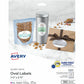 Avery&reg; Glossy White Oval Labels1½" x 2½"