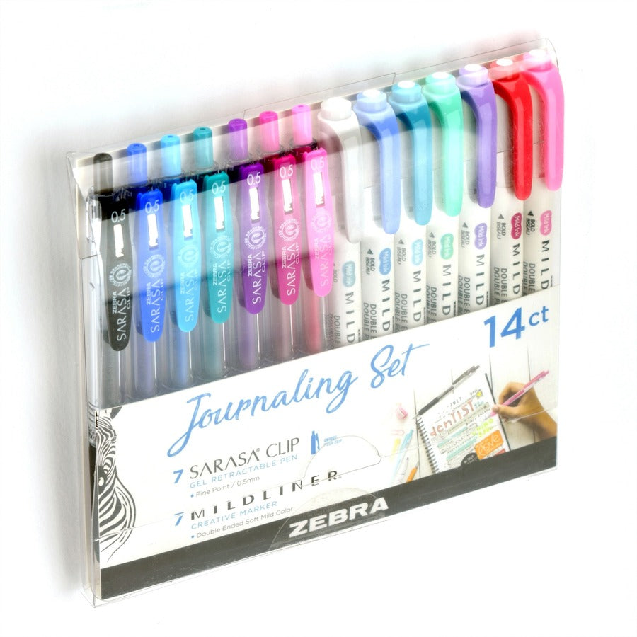 Zebra SARASA Clip Pen/MIDLINER Marker Journaling Set - 10014-NVXC