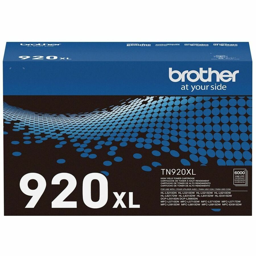 Brother Original High Yield Laser Toner Cartridge - Black - 1 Each - TN920XL-NVXC
