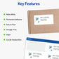 Avery&reg; White Rectangle LabelsTrueBlock&reg;, 8½" x 5½" , for Laser and Inkjet Printers - 8126-NVXC