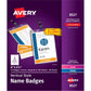 Avery&reg; Vertical Name Badges with Tickets Kit for Laser and Inkjet Printers, 4-1/4" x 6"