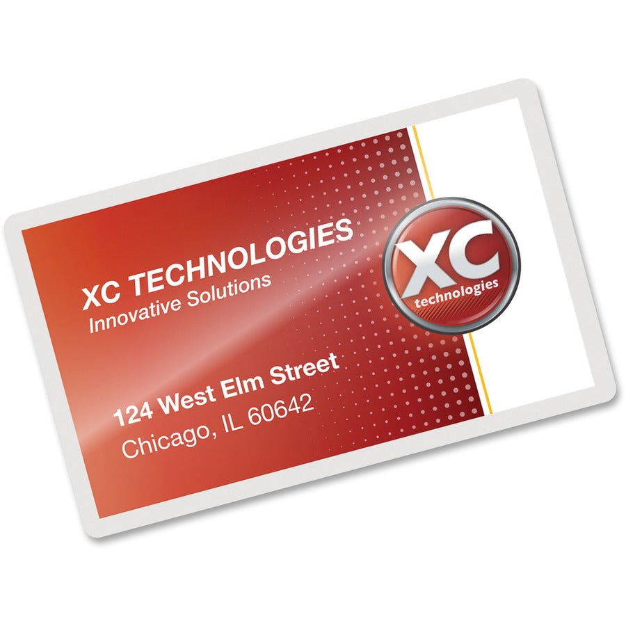 Fellowes Business Card Glossy Laminating Pouches - 52031-NVXC