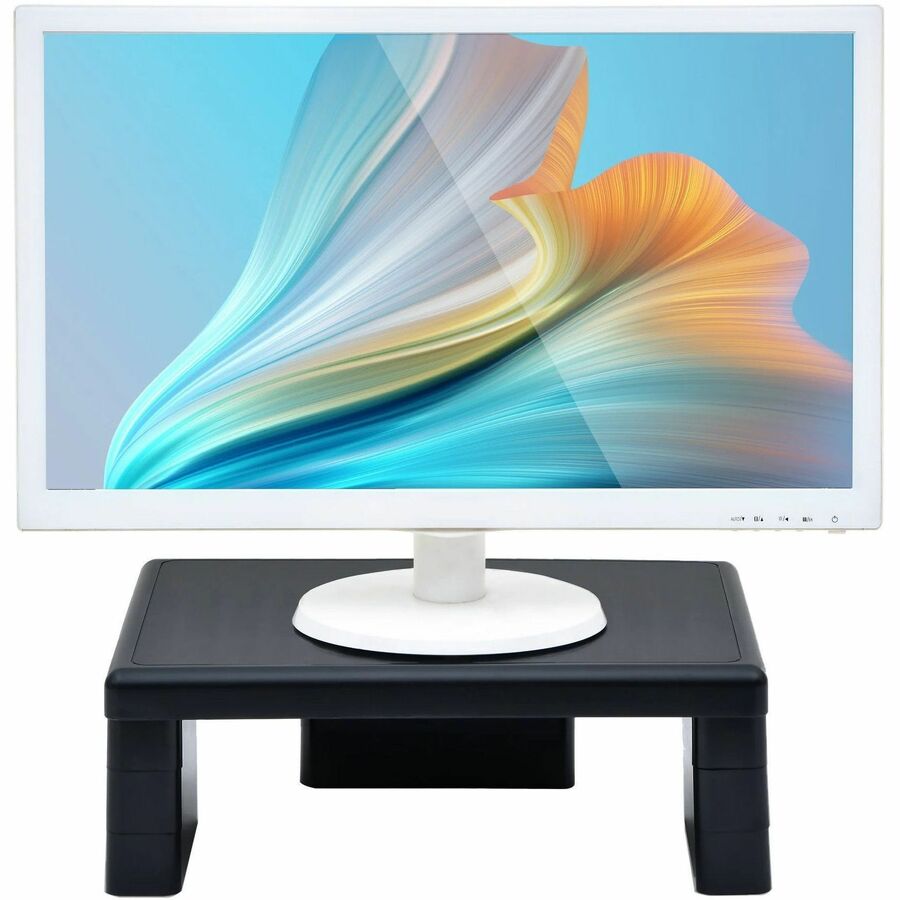 DAC&reg; Stax MP-107 Ergonomic Height-Adjustable Monitor Riser/Laptop Stand, Black - 02161-NVXC