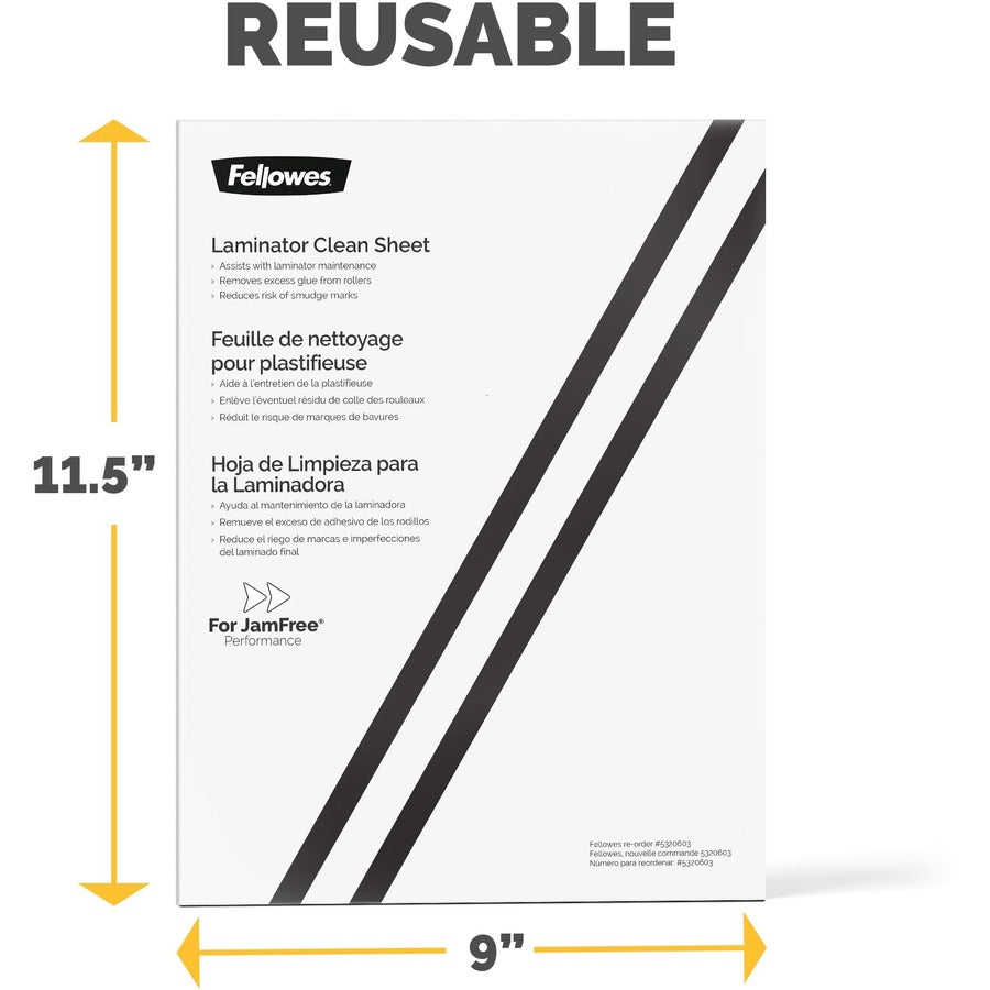 Fellowes Laminator Cleaning Sheets 10pk - 5320603-NVXC