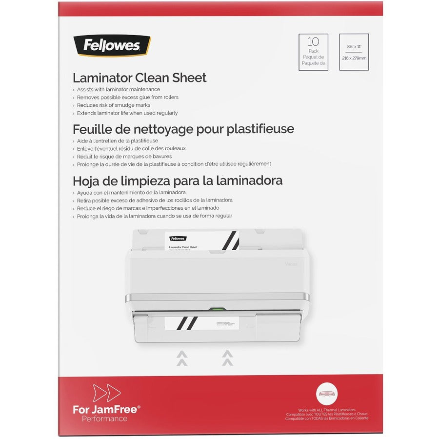 Fellowes Laminator Cleaning Sheets 10pk - 5320603-NVXC