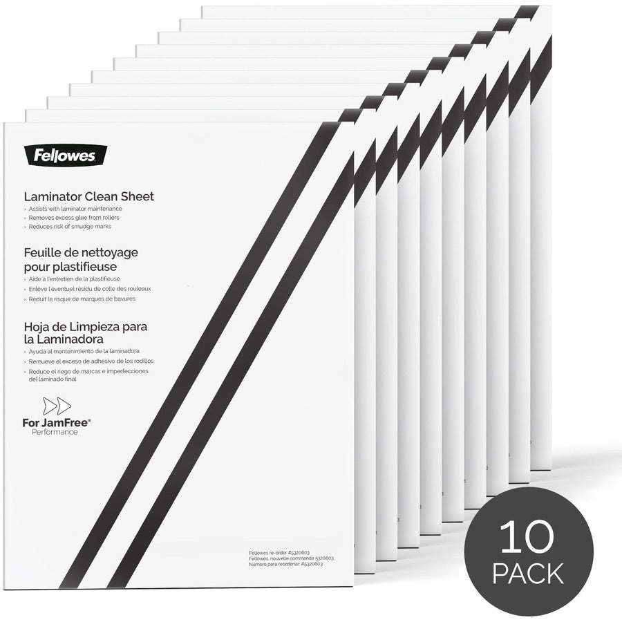 Fellowes Laminator Cleaning Sheets 10pk - 5320603-NVXC