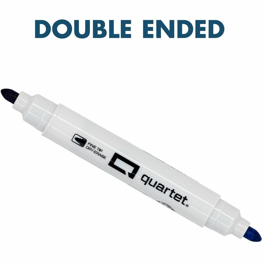 Quartet Magnetic Double Ended Dry-Erase Markers with Erasers 6/PK ASST Cols - 6447416114