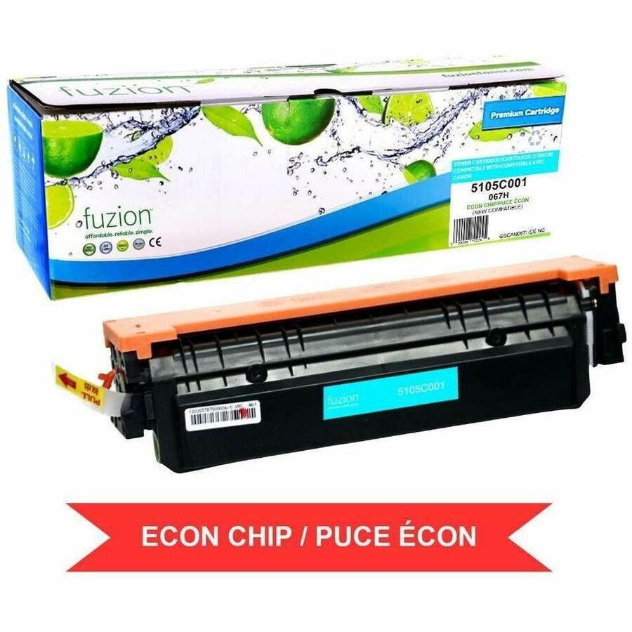 fuzion Compatible Toner High Yield for Canon 5105C001 (067H) w/ ECON chip - Cyan