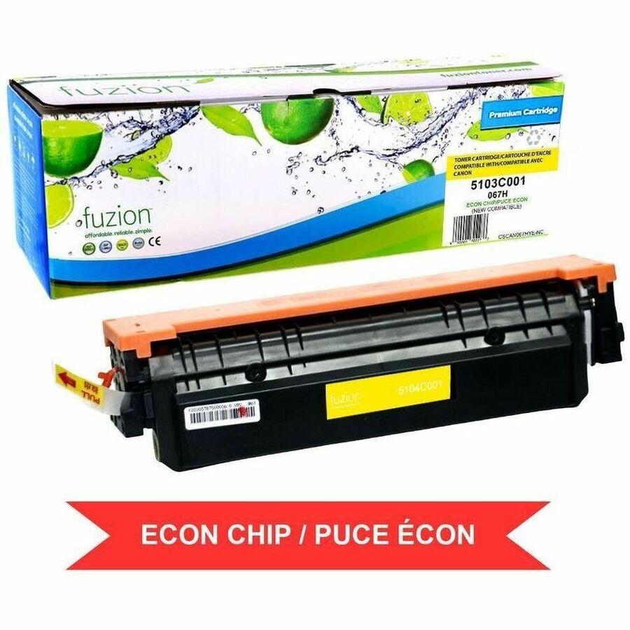 fuzion Compatible Toner High Yield for Canon 5103C001 (067H) w/ ECON chip - Yellow