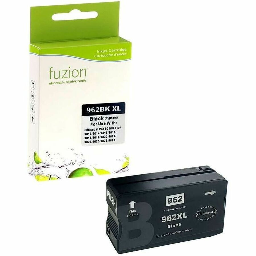 fuzion Remanufactured HY Inkjet for HP #962XL - Black