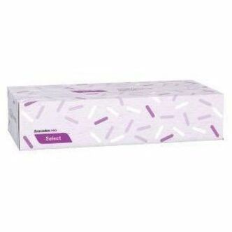 Cascades PRO Select Flat Box Facial Tissue, 2-Ply, White, 100 sheets, 30 boxes/pack - F950-NVXC