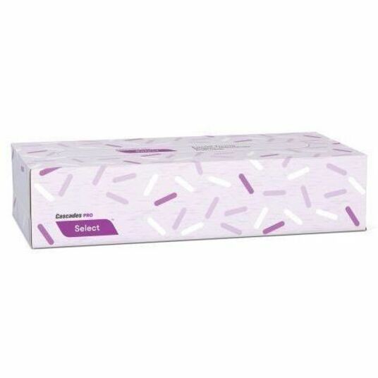 Cascades PRO Select Flat Box Facial Tissue, 2-Ply, White, 100 sheets, 30 boxes/pack - F950-NVXC