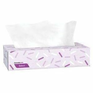 Cascades PRO Select Flat Box Facial Tissue, 2-Ply, White, 100 sheets, 30 boxes/pack