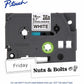 Brother Genuine P-touch TZeS241 BK on WHT Label Tape, Strong Adhesive Lam., 18mmX8m - TZES241G