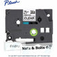 Brother Genuine P-touch TZe141 BK on CLR Label Tape, Laminated, 18mmX8m - TZE141G