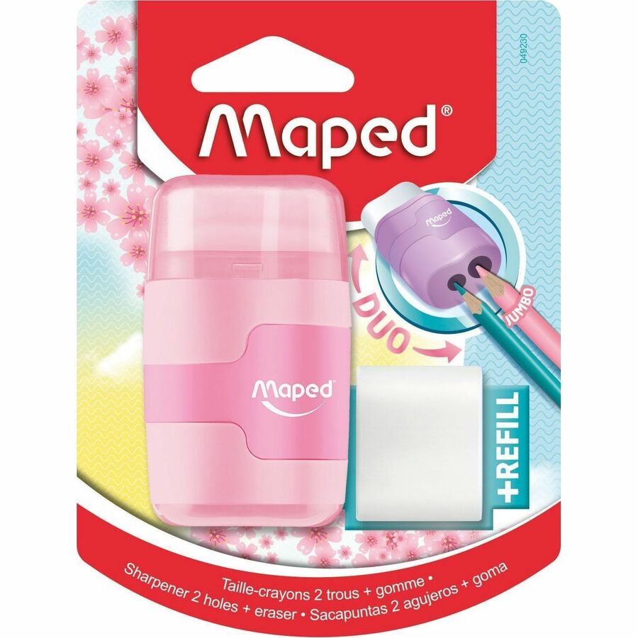 Maped Pastel Duo Connect Pencil Sharpener & Eraser - 049230