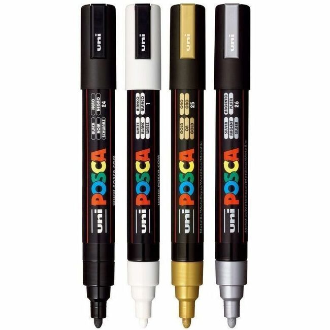 uniball™ POSCA PC-5M, Water-Based Paint Markers (4 Pack)